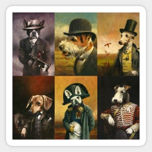 Dog Breeds Historical Characters Sticker